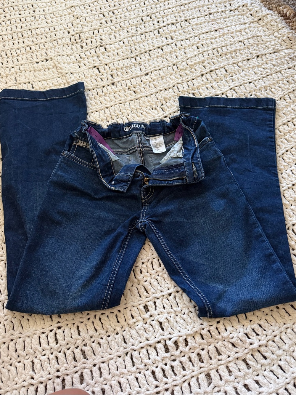 Girls Dark Blue Bootcut Jeans - Cherokee